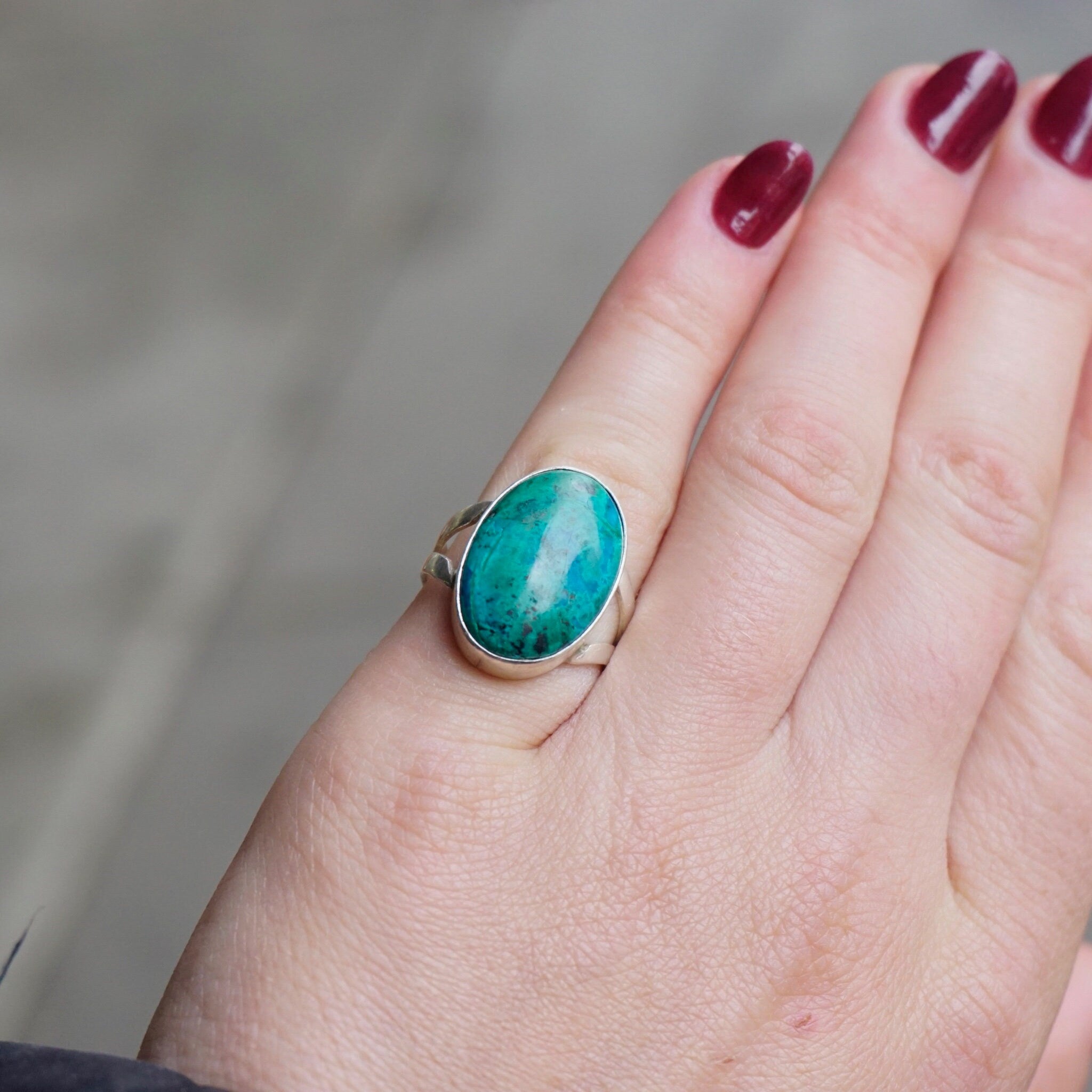 Vintage Turquoise Sterling Silver Ring, Robin's Egg Turquoise Stone, Natural Turquoise Ring Set In Silver, 950 Jewelry