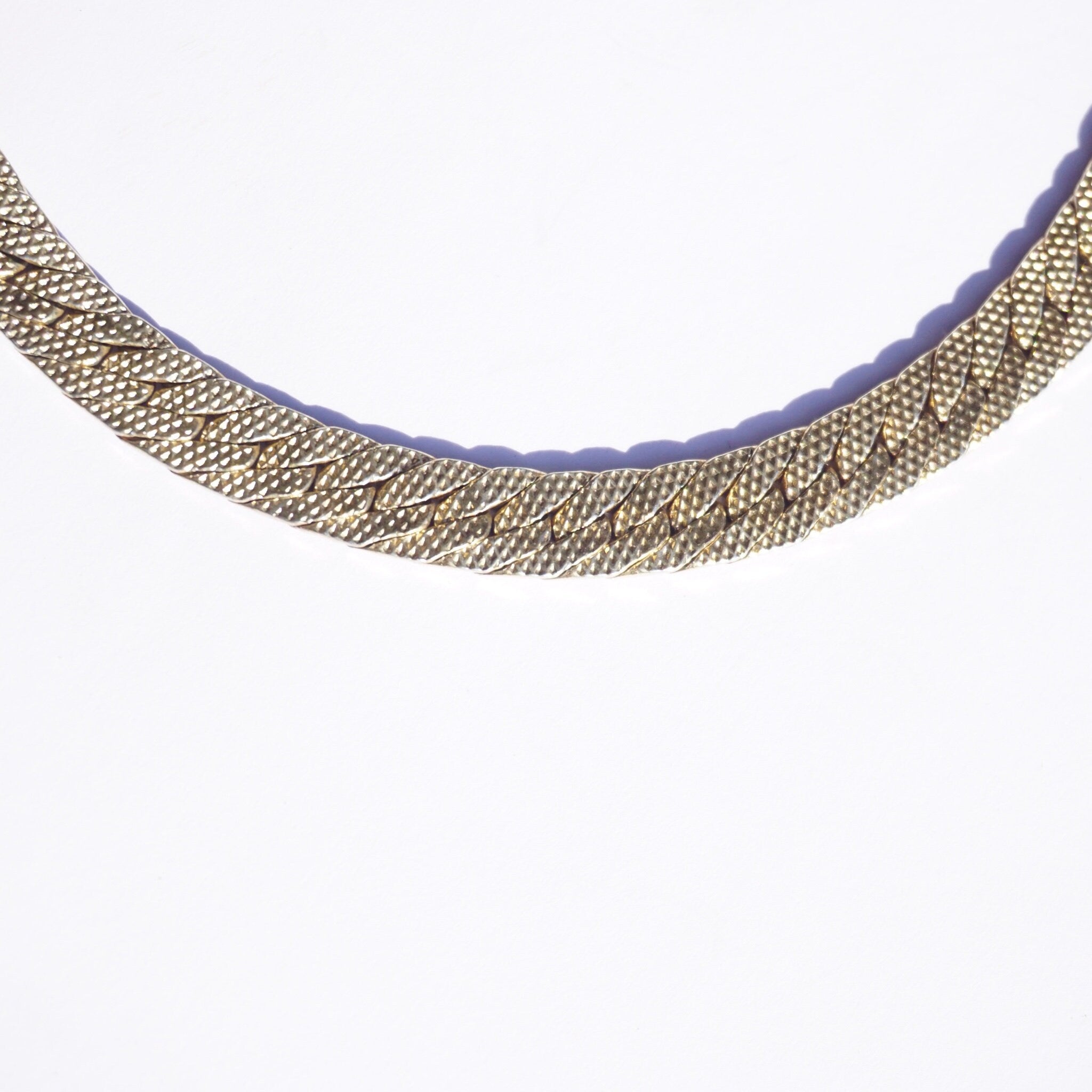 Vintage Sterling Silver Gold Nugget Curb Chain Bracelet, Gold Toned Silver Bracelet, Gold Nugget Chain Bracelet, 925 Jewelry