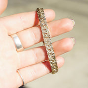 Vintage Sterling Silver Gold Nugget Curb Chain Bracelet, Gold Toned Silver Bracelet, Gold Nugget Chain Bracelet, 925 Jewelry