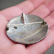 Vintage Taxco Silver Mayan Sun Pendant/Brooch, Aztec Pendant With Blue Stones and Silver Sun Rays, Mayan Sun God Brooch, Mex 925 Jewelry