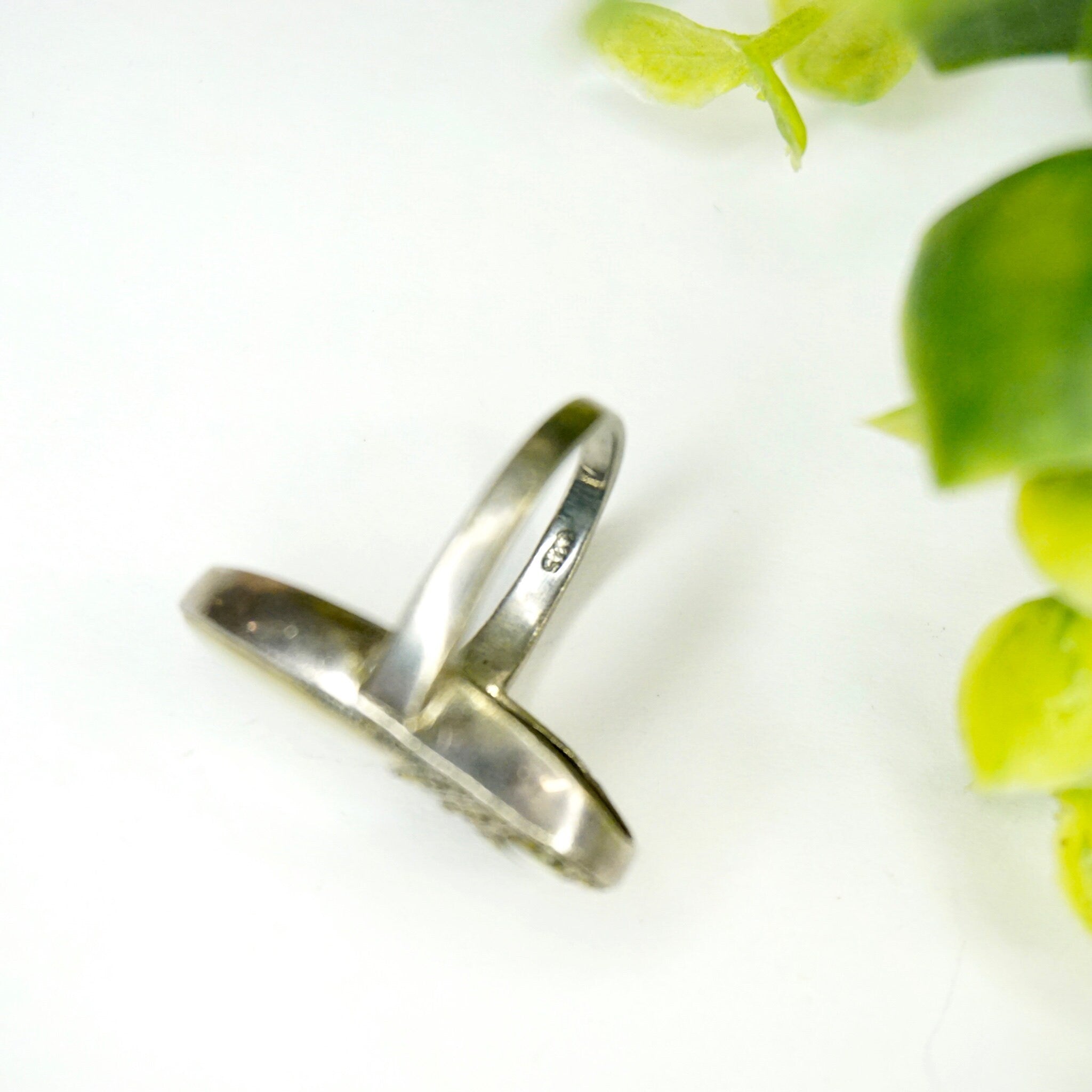 Vintage Sterling Silver Mother Of Pearl And Marcasite Ring, Art Deco Marcasite Ring With Iridescent Mother of Pearl, 925 Jewelry