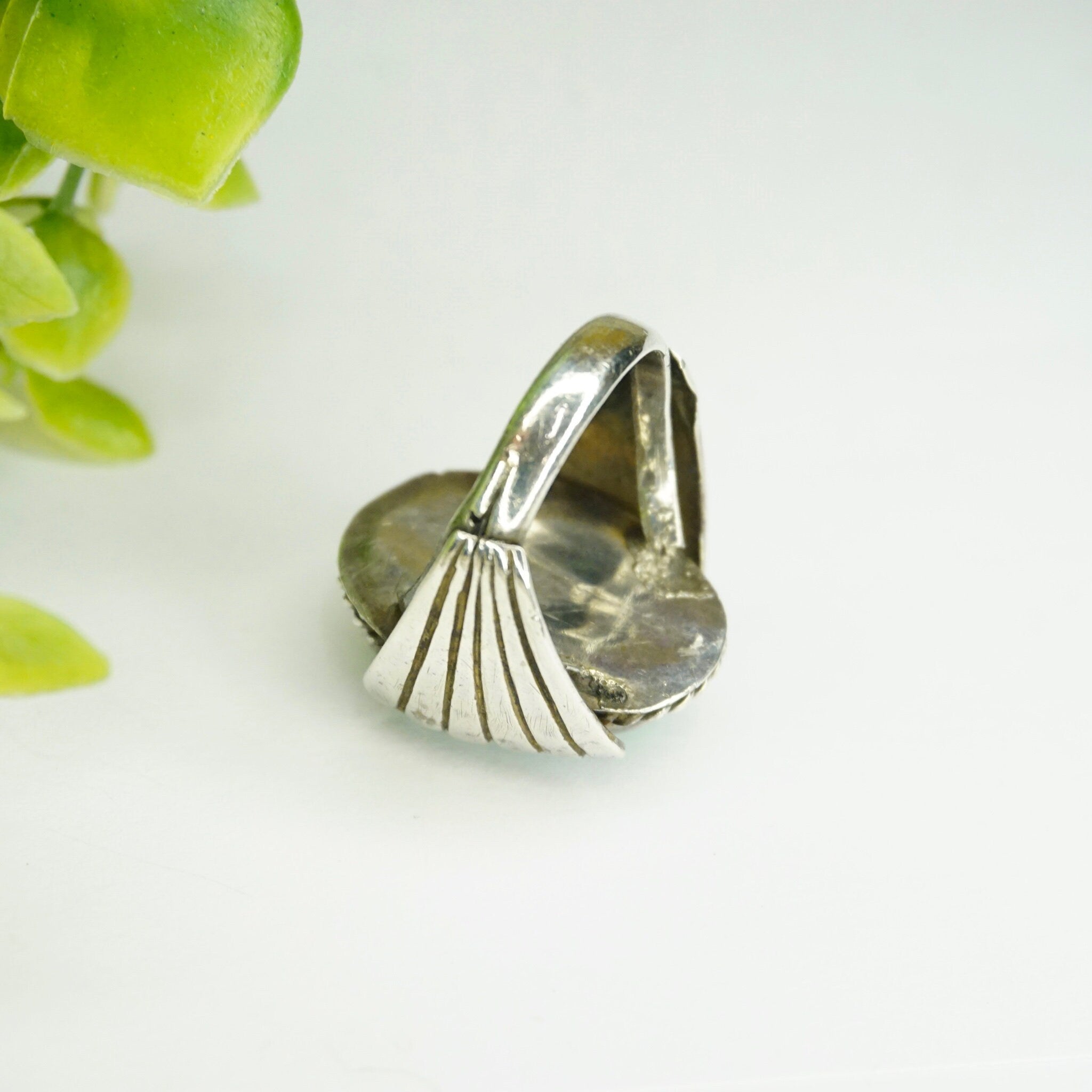 Vintage Turquoise Sterling Silver Ring, Wing Silver Ring With Natural Turquoise Stone, Native American Silver Ring, 925 Jewelry