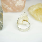 Vintage Sterling Silver Rose Quartz Ring, WWL Sterling Ring With Pink Stone, Adjustable Silver Wrap Ring With Rose Quartz Stone, 925 Jewelry