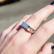 Vintage Tiffany & Co. Sterling Silver Square Ring, Tiffany and Co. 1837 Collection, Minimalist Silver Ring, Square Ring, 925 Jewelry