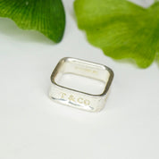 Vintage Tiffany & Co. Sterling Silver Square Ring, Tiffany and Co. 1837 Collection, Minimalist Silver Ring, Square Ring, 925 Jewelry