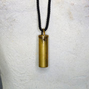 Vintage Apres La Pluie Kaleidoscope Pendant Made In France, Brass Kaleidoscope With Black Rope Necklace, Unique Kaleidoscope Jewelry