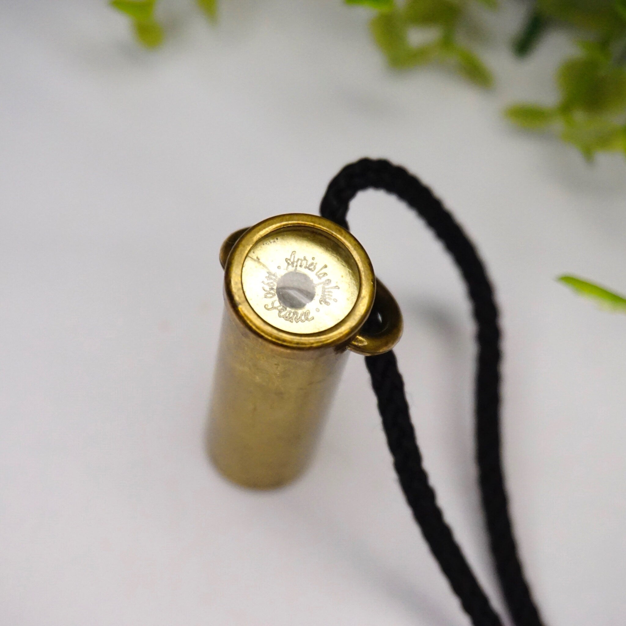 Vintage Apres La Pluie Kaleidoscope Pendant Made In France, Brass Kaleidoscope With Black Rope Necklace, Unique Kaleidoscope Jewelry