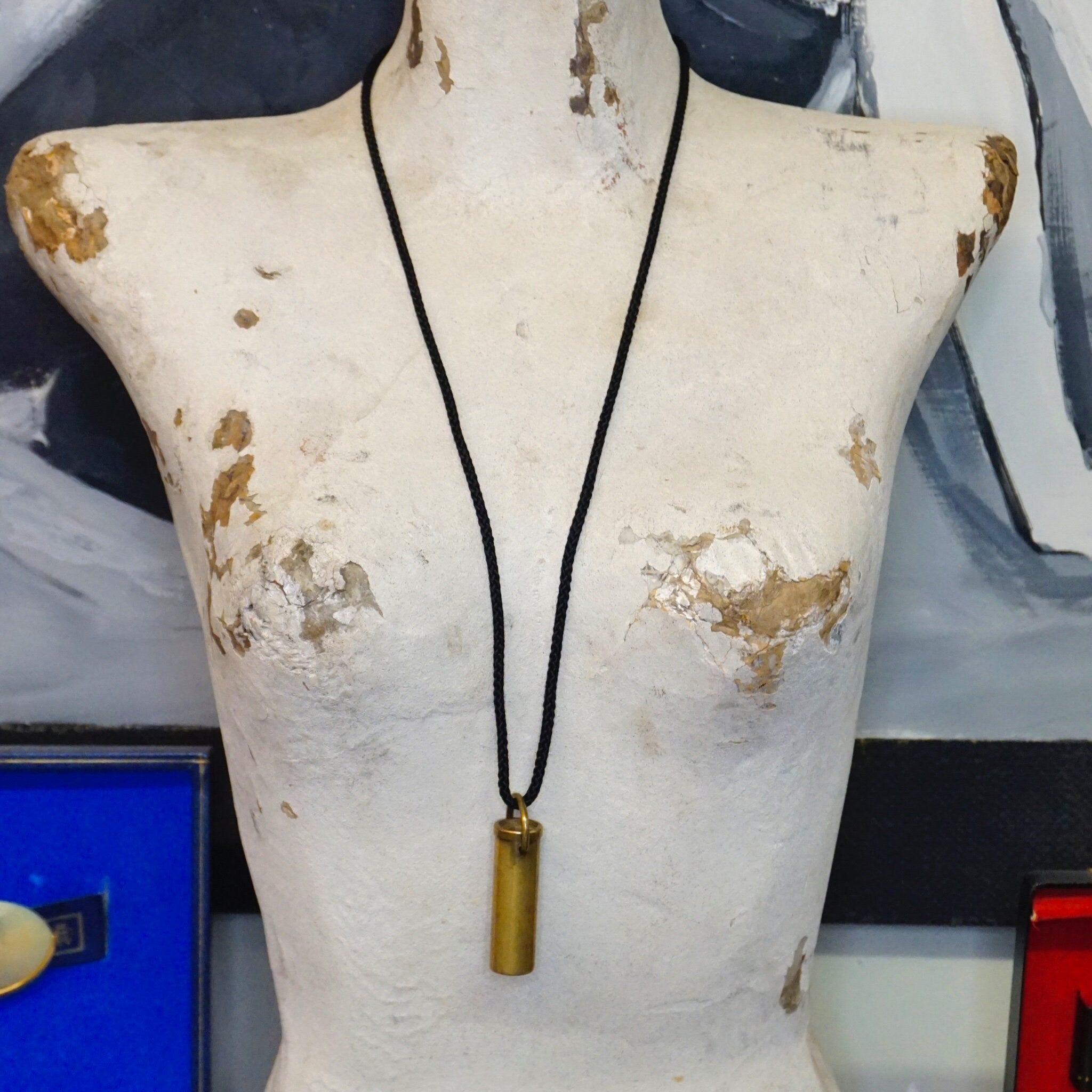 Vintage Apres La Pluie Kaleidoscope Pendant Made In France, Brass Kaleidoscope With Black Rope Necklace, Unique Kaleidoscope Jewelry