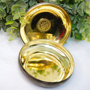 Vintage Sterling Silver Container With Gold Toned Inside, Silver Catchall With Etched Symbols, Small Circular Silver Jar With Lid, MK 925