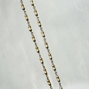 Vintage TANE Two Tone Sterling Silver 14K Gold Chain Necklace, Rare TANE Gold Overlay Silver Bead Necklace, Designer Jewelry, 925