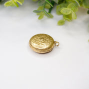 Vintage 10K Gold Compass, Victorian Compass Pendant With Gold Setting, Small Gold Compass With Hammered Details, 10K Gold Nugget Compass