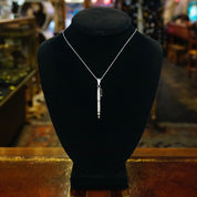 Vintage Silver Fountain Pen Pendant, Unique Silver Stylus Pendant, Miniature Dip Pen Necklace Pendant, 925 Jewelry