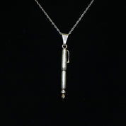 Vintage Silver Fountain Pen Pendant, Unique Silver Stylus Pendant, Miniature Dip Pen Necklace Pendant, 925 Jewelry