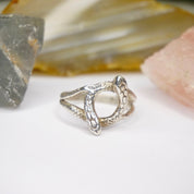 Vintage Sterling Silver Cobra Ring, Large Silver Snake Ring, Silver Cut Out Ring With Two Snake Heads, Silver Thumb Ring, 925 Jewelry