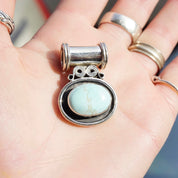 Vintage Turquoise Sterling Silver Pendant, Unique Silver Pendant With Light Blue Turquoise Stone, Natural Turquoise Pendant, 925 Jewelry