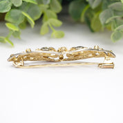 Vintage Two-Tone Silver Filigree Brooch, Art Deco Pin With Purple Stone And Gold Details, Embellished Silver And Gold Brooch, 925 Jewelry
