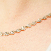 Vintage Sterling Silver Twisted Rope Chain Necklace, Beautiful Italian Silver Chain Necklace, 18 Inch Twisted Rope Chain, PREX Italy 925