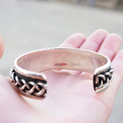 Vintage Braid Sterling Silver Cuff Bracelet, Thick Silver Bracelet With Woven Details, Sterling Silver Cuff Made In Mexico, 925 Jewelry