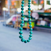 Vintage Malachite Bead Necklace, Beautiful Graduated Malachite Bead Necklace, 23" Long Necklace Made With Natural Malachite Stones