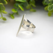 Vintage Kathy Lynn Mayeda Sterling Silver Wrap Ring, Rare Designer Silver Ring, Modernist Sterling Silver Fan Ring, 925 KLM Jewelry