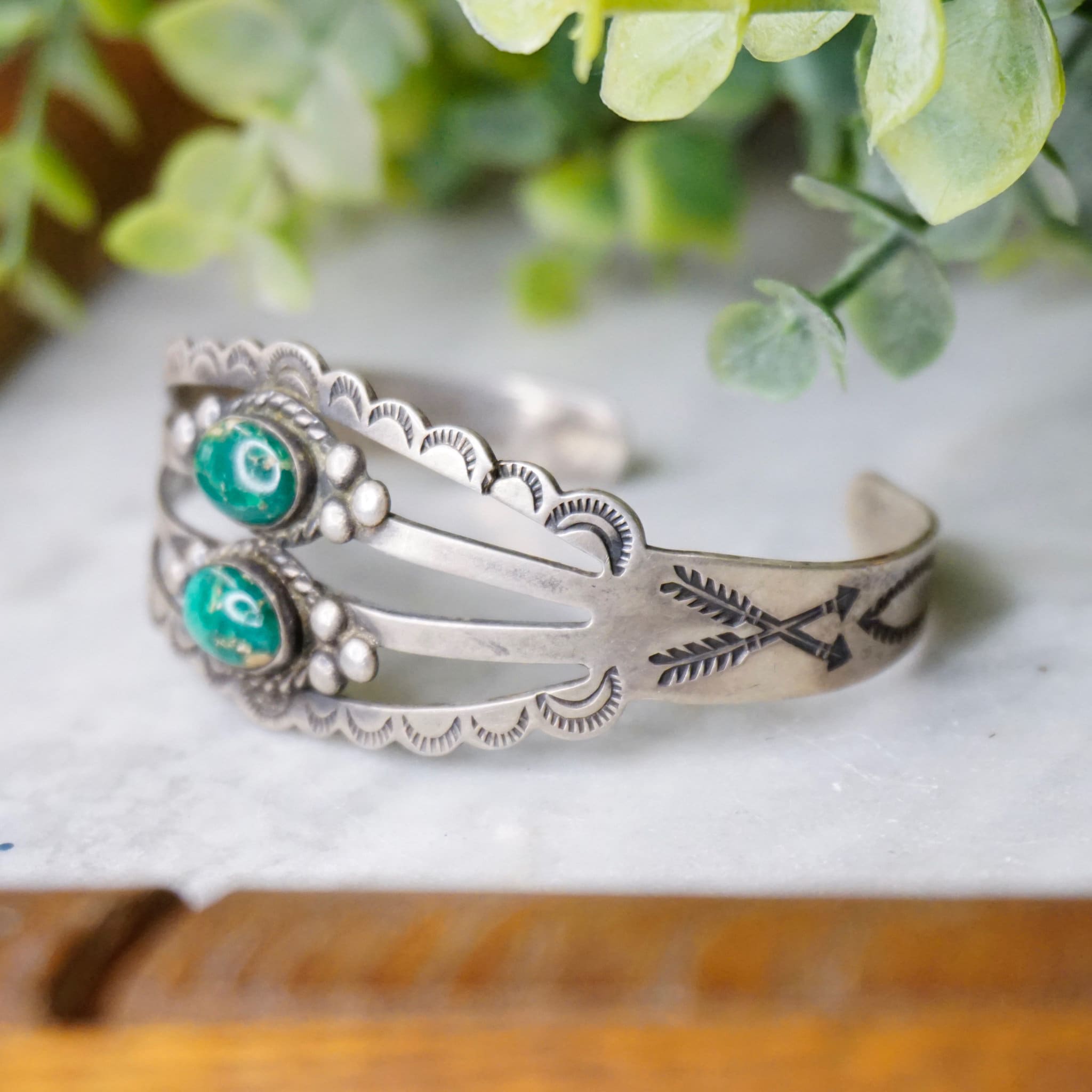 Vintage Native American Coin Silver Turquoise Cuff, Handmade Bracelet With Natural Turquoise Stones, Hammered Silver Cuff, Old Pawn Jewelry