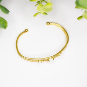 Vintage 14K Gold Filled Imitation Opal Bracelet Cuff, Beautiful Gold Tone Bracelet Leaf Details And Accent Diamonds, Multi-Stone Gold Cuff