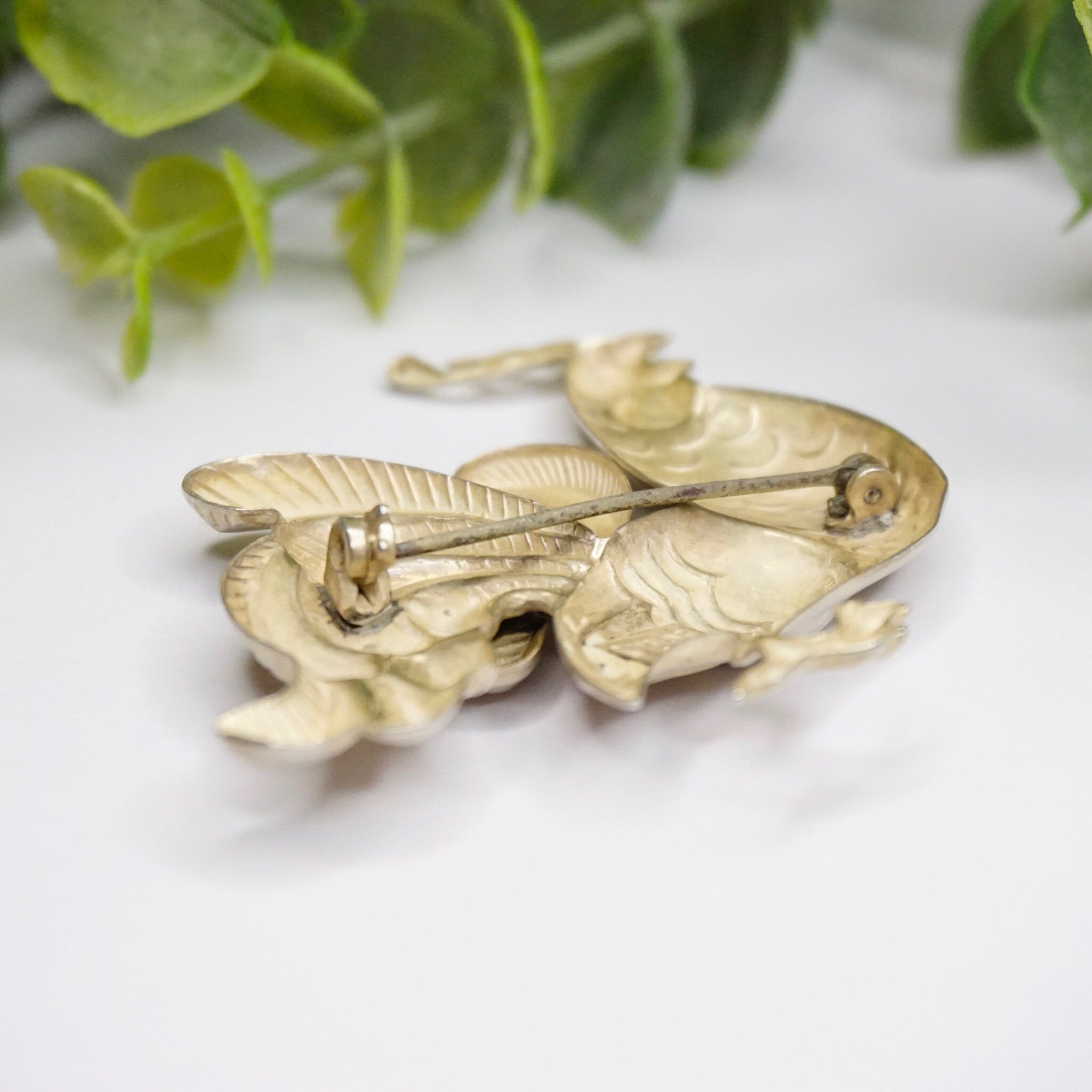 Vintage Sterling Lang Rooster Brooch, 1940's Ornate Silver Rooster Pin, Detailed Sterling Silver Rooster Brooch, Lang Sterling, 925 Jewelry