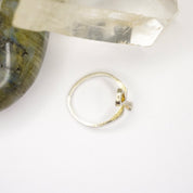 Vintage sterling silver ankh ring featuring an Egyptian hieroglyphic cross symbol on a thin, petite 925 silver band.