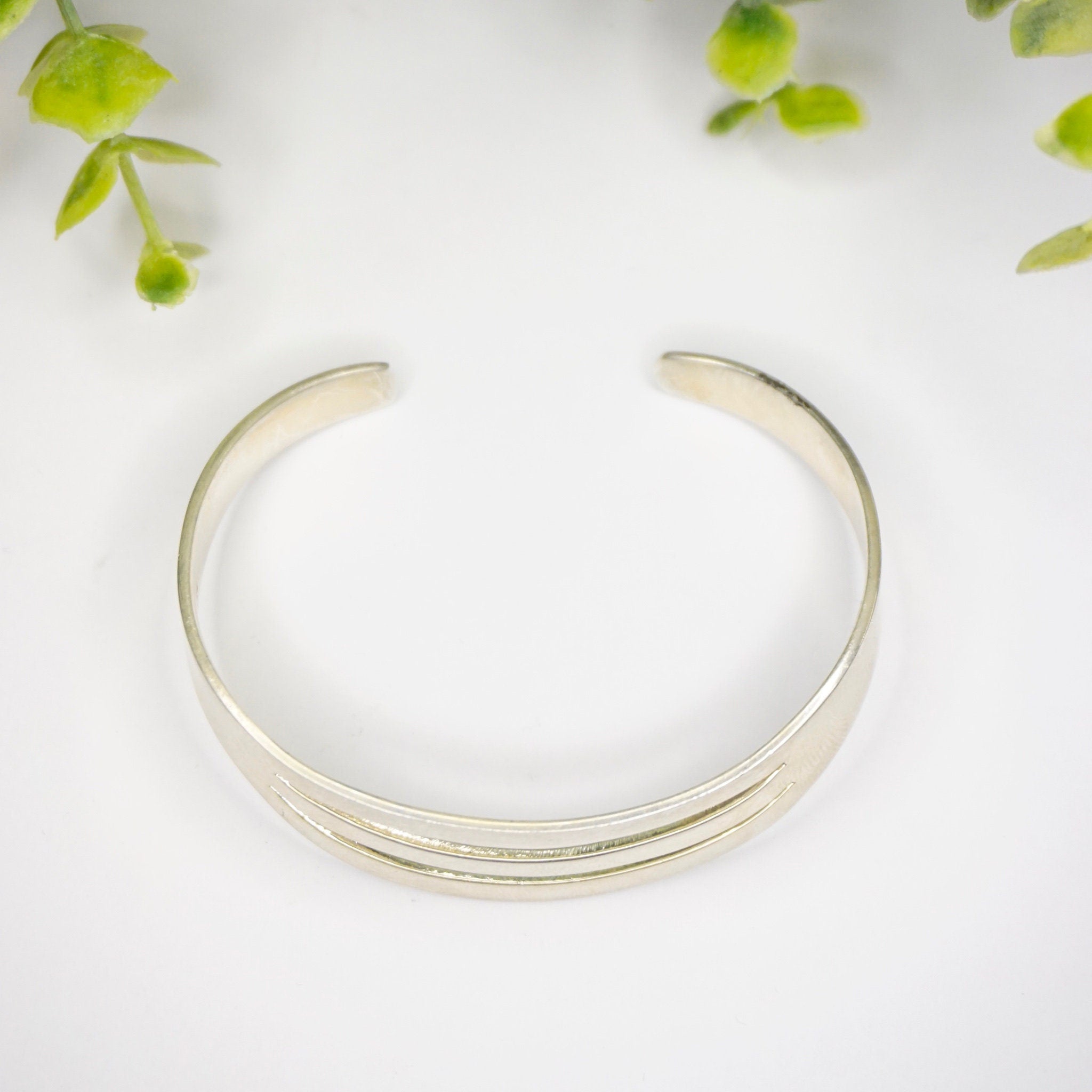 Vintage Sterling Silver Cut Out Cuff, Minimalist Silver Cuff Bracelet, Modernist Cut Out Bracelet, Adjustable Silver Cuff, 925 Jewelry