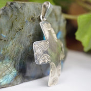 Vintage Sterling Silver Cross Pendant, Engraved Silver Pendant Made In Mexico, Sterling Silver Cross With Hammered Pattern, Mexico 925