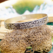 Vintage TAXCO Sterling Silver Hieroglyphic Bangle Bracelet, Antique Silver Bangle With Egyptian Motifs, Made In Mexico, 925 Jewelry