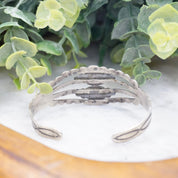Vintage Native American Coin Silver Turquoise Cuff, Handmade Bracelet With Natural Turquoise Stones, Hammered Silver Cuff, Old Pawn Jewelry