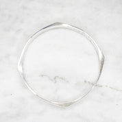 Vintage Sterling Silver Bangle, Signed Conley Sterling Silver Bracelet, Modernist Geometric Silver Bangle, Hammered Silver Bracelet, 925