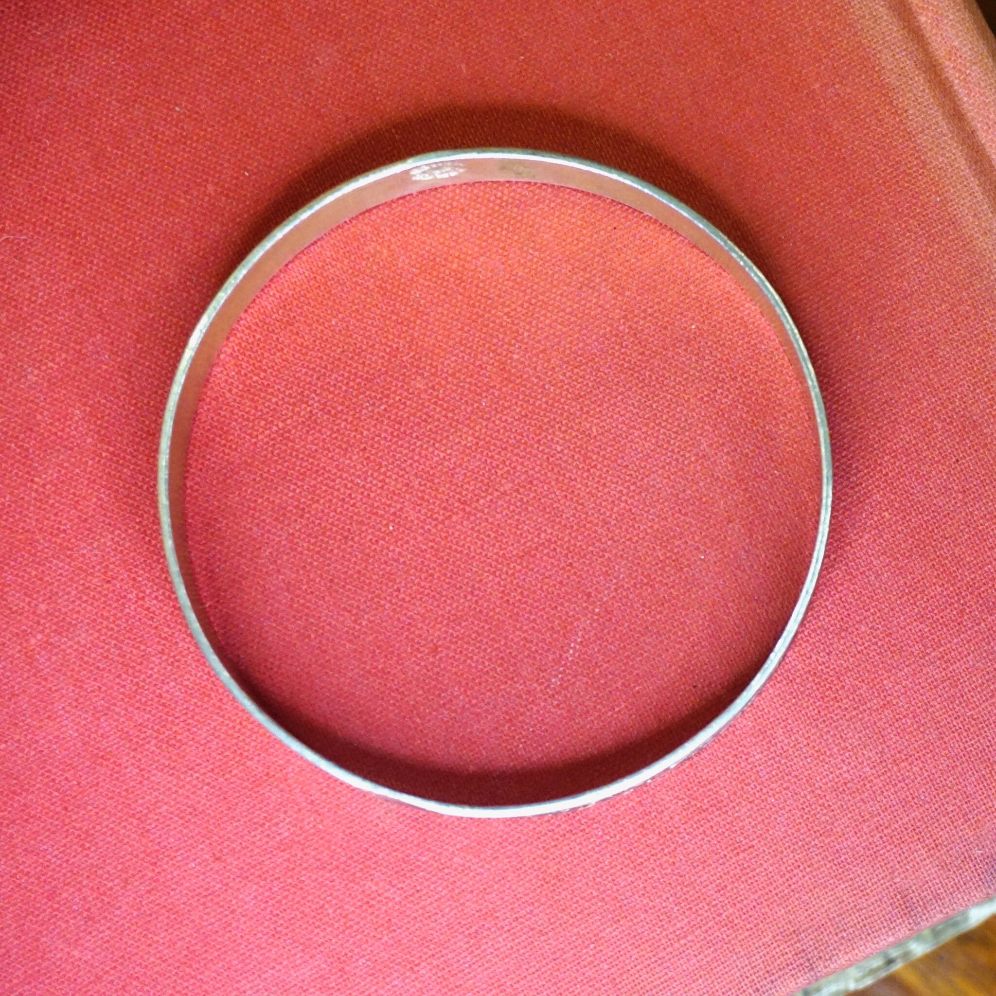 Vintage TAXCO Sterling Silver Hieroglyphic Bangle Bracelet, Antique Silver Bangle With Egyptian Motifs, Made In Mexico, 925 Jewelry