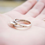 Vintage Otto Sterling Silver Dolphin Ring, Silver Cut Out Ring With Dolphin Figure, Minimalist Sterling Silver Animal Ring, 925, Size 10 US
