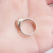 Vintage Otto Sterling Silver Dolphin Ring, Silver Cut Out Ring With Dolphin Figure, Minimalist Sterling Silver Animal Ring, 925, Size 10 US