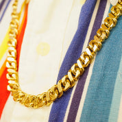 Vintage Givenchy Gold Tone Chunky Chain Necklace, Thick Cuban Link Necklace, Heavy Gold Chain, Designer Necklace, Unisex Jewelry, 25" Long