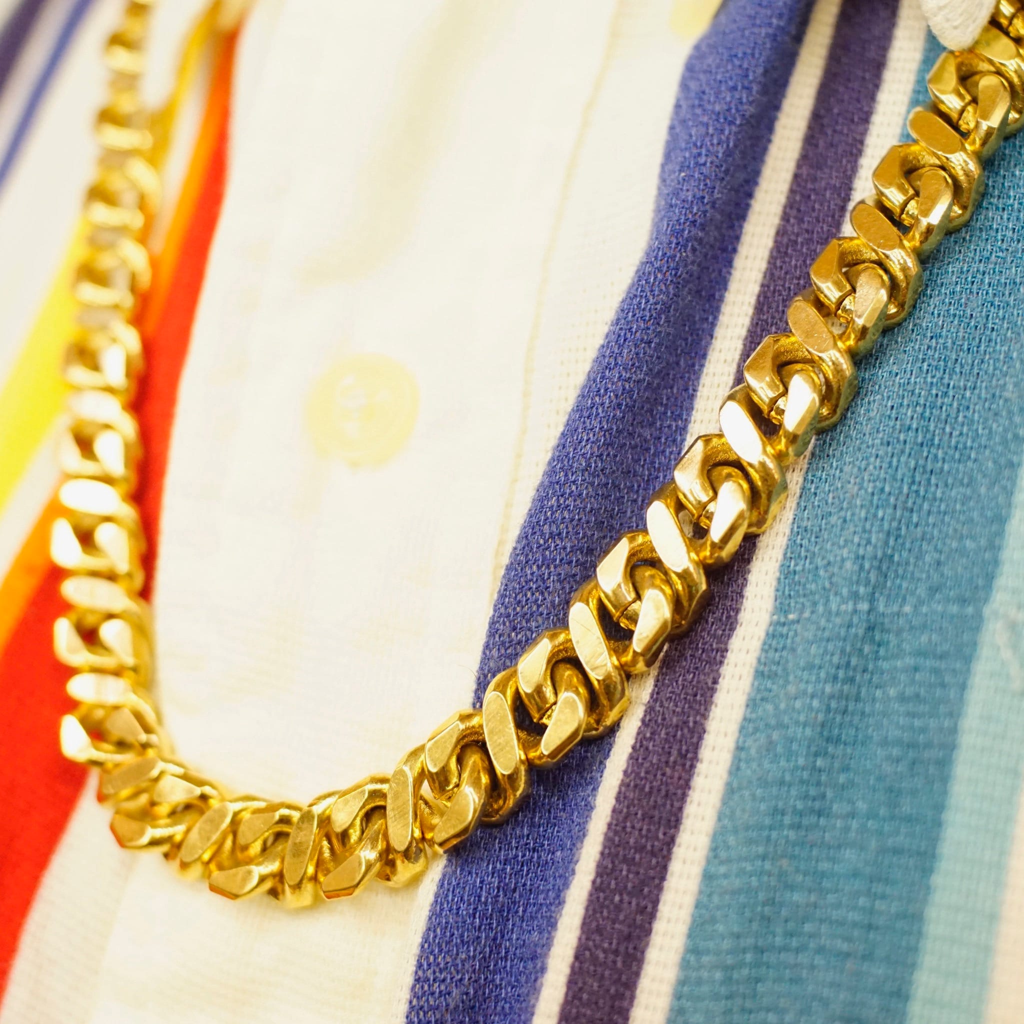Vintage Givenchy Gold Tone Chunky Chain Necklace, Thick Cuban Link Necklace, Heavy Gold Chain, Designer Necklace, Unisex Jewelry, 25" Long