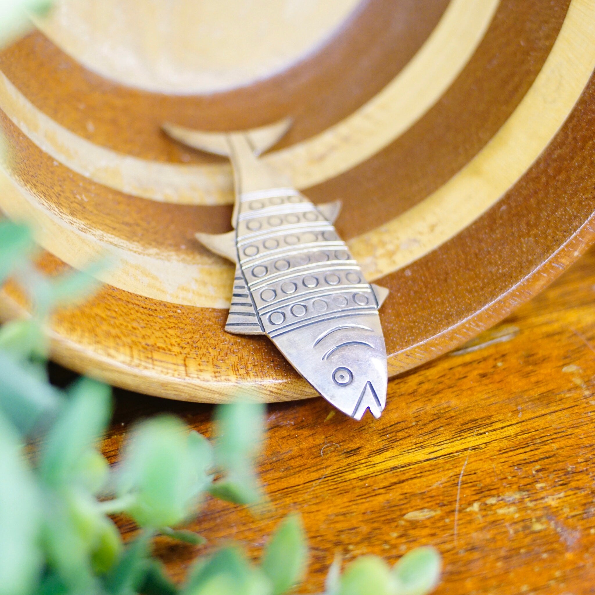 Vintage TAXCO Sterling Silver Fish Brooch, Hammered Silver Tuna Fish Pin, Solid Mexican Silver Brooch, Aquatic Life Jewelry, Mexico 925