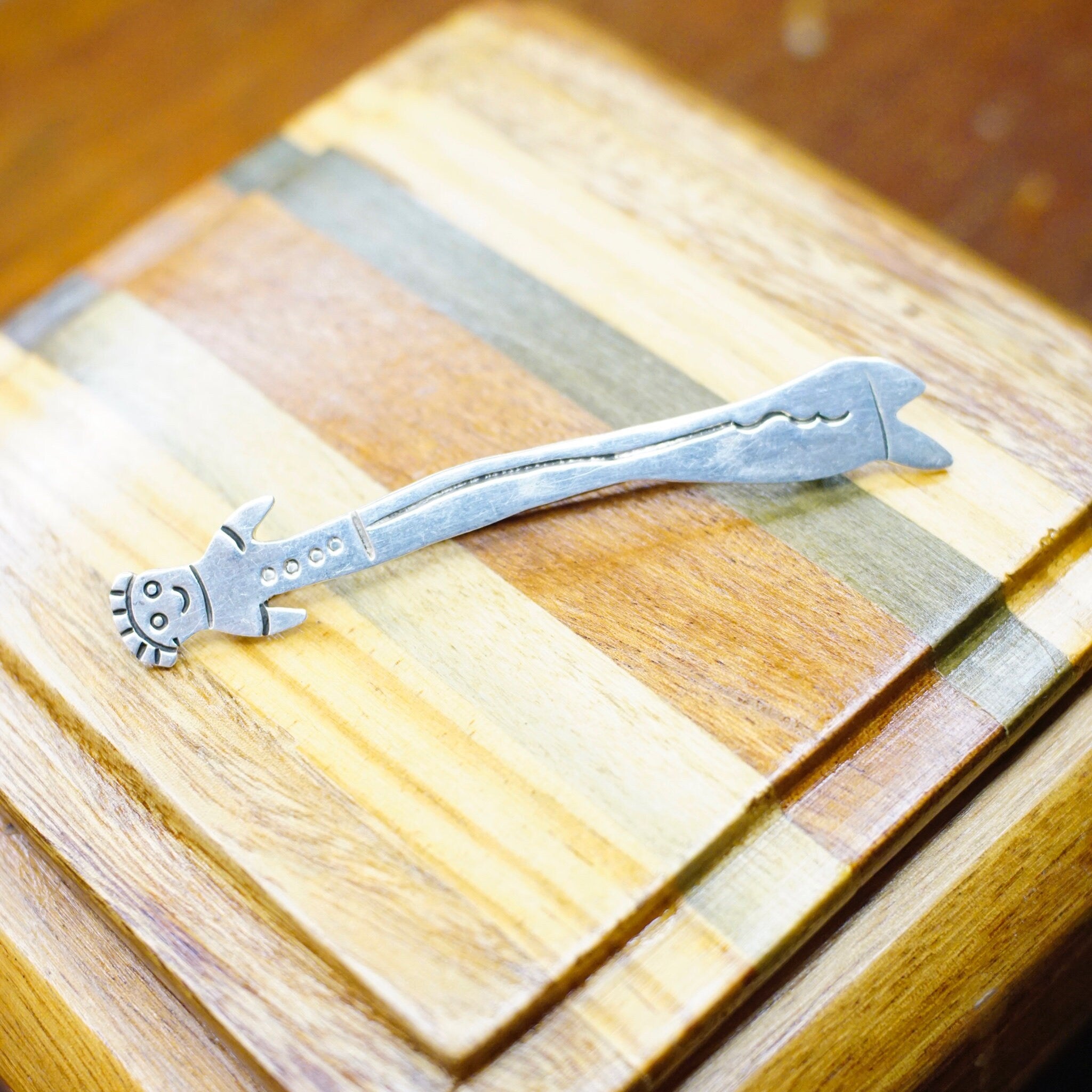 Vintage TAXCO Sterling Silver Long Boy Brooch, Unique Silver Brooch Of Little Kid With Long Legs, Cute Statement Accessory, Mexico 925