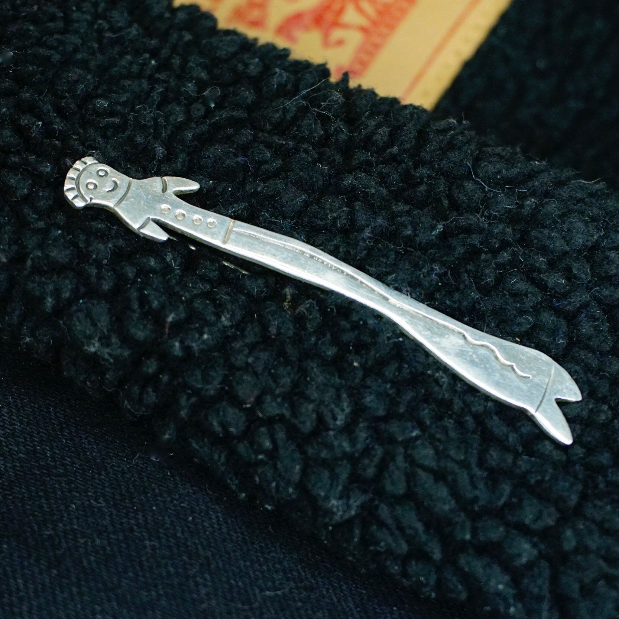 Vintage TAXCO Sterling Silver Long Boy Brooch, Unique Silver Brooch Of Little Kid With Long Legs, Cute Statement Accessory, Mexico 925