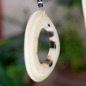 Retro Beige & Brown Cut Out Dangle Earrings, Semi-Transparent Plastic Calico Slice Fish Hook Earrings, Boho Earrings, Statement Accessory