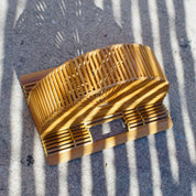 Vintage Japenese Bamboo Picnic Bag, 1970's Mod Bamboo Wood Clutch, Beautiful Half Moon Bamboo Purse, In Great Condition