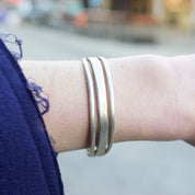 Vintage Sterling Silver Cut Out Bracelet, TAXCO Solid Silver Hinged Bangle, Modernist Bracelet With Cut Out Design, Mexico 925, 6 1/2" L