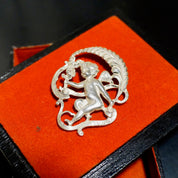Vintage Sterling By Cini Virgo Cherub Brooch, Intricate Sterling Silver Cupid Pin, Art Nouveau, Virgo Zodiac/Astrological Sign, 925 Jewelry