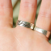 Vintage Sterling Silver Chinese Dragon Band Ring, Oxidized Silver Ring With Thin Dragon Design, Stackable Ring, 925 Jewelry, Size 9 1/4 US