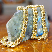Vintage Givenchy Gold Tone Chunky Chain Necklace, Thick Cuban Link Necklace, Heavy Gold Chain, Designer Necklace, Unisex Jewelry, 25" Long