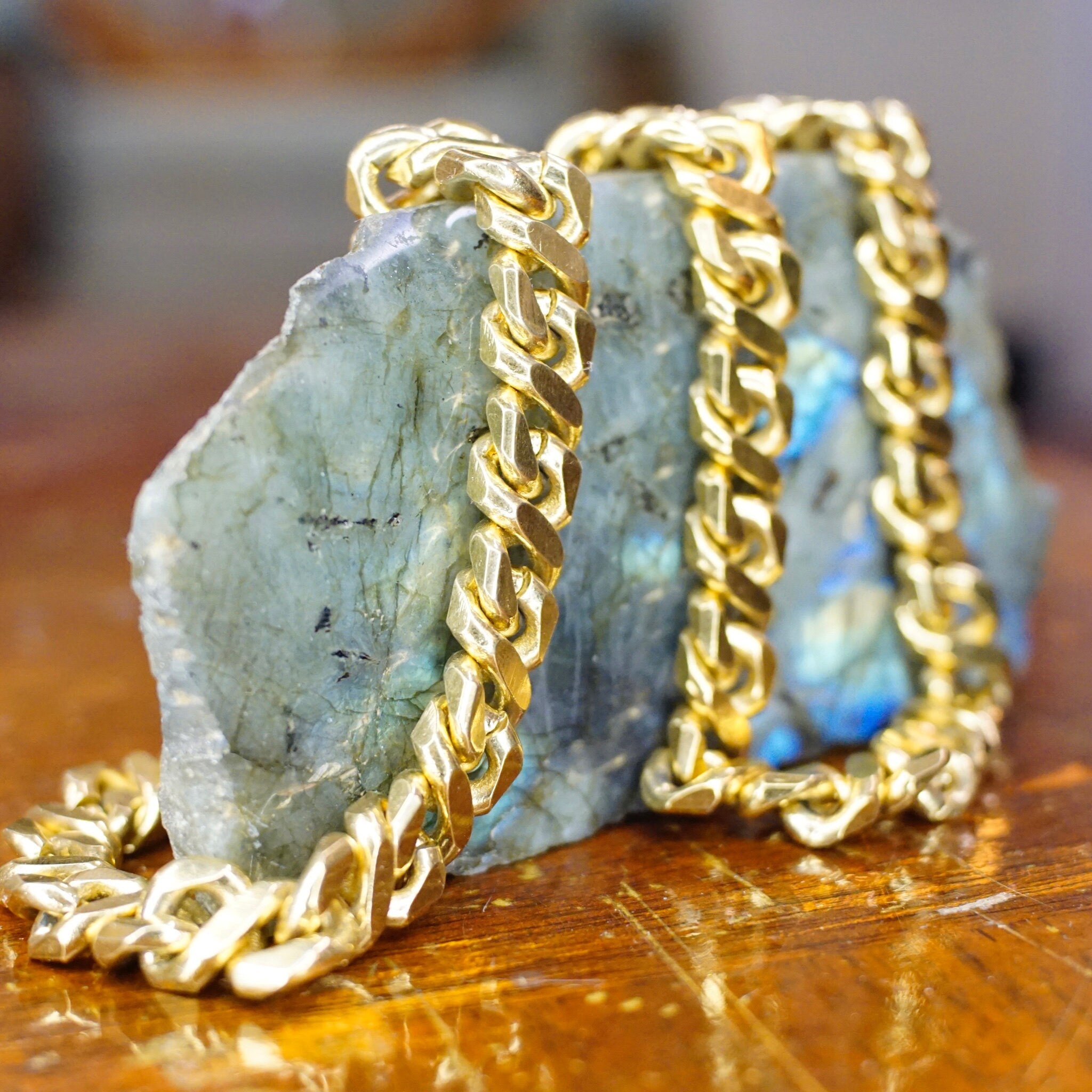 Vintage Givenchy Gold Tone Chunky Chain Necklace, Thick Cuban Link Necklace, Heavy Gold Chain, Designer Necklace, Unisex Jewelry, 25" Long