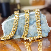 Vintage Givenchy Gold Tone Chunky Chain Necklace, Thick Cuban Link Necklace, Heavy Gold Chain, Designer Necklace, Unisex Jewelry, 25" Long