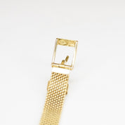 Vintage Italian 18K Gold Mesh Belt Ring, Adjustable Gold Ring With Ball Tassel, Unique Gold Belt Buckle Ring, Statement Jewelry, 750 15VI